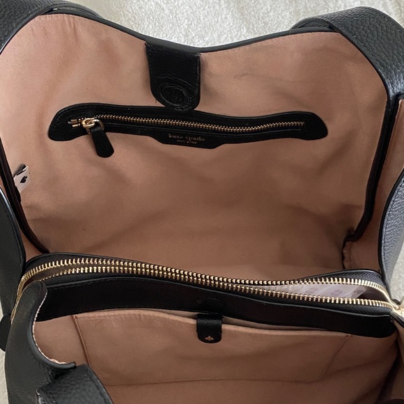 SOLD! KATE SPADE Knott Large Shoulder in Bag Black Pebbled Leather - Picture 9 of 17
